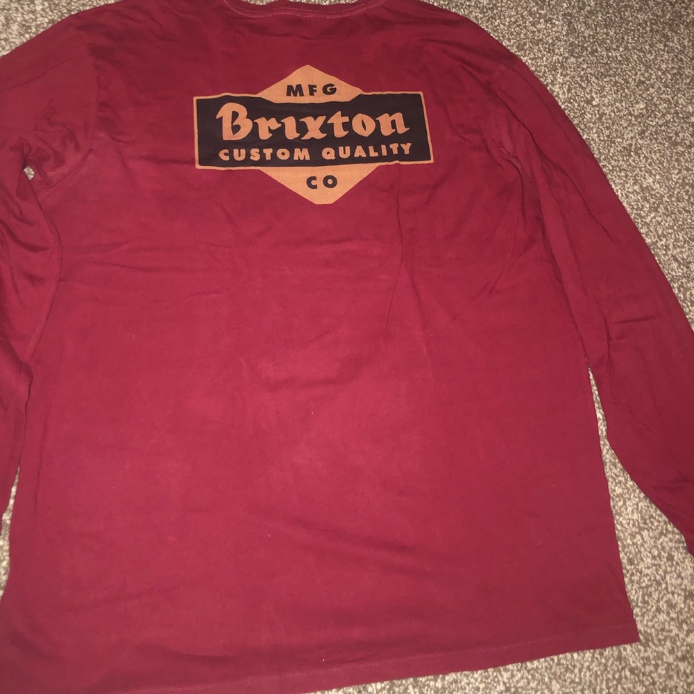 Brixton XL Long Sleeve T shirt Maroon